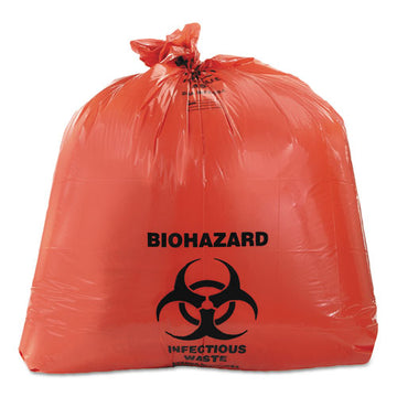 Heritage Healthcare Biohazard Printed Can Liners, 45 Gal, 3 Mil, 40" X 46", Red, 75-carton freeshipping - TVN Wholesale